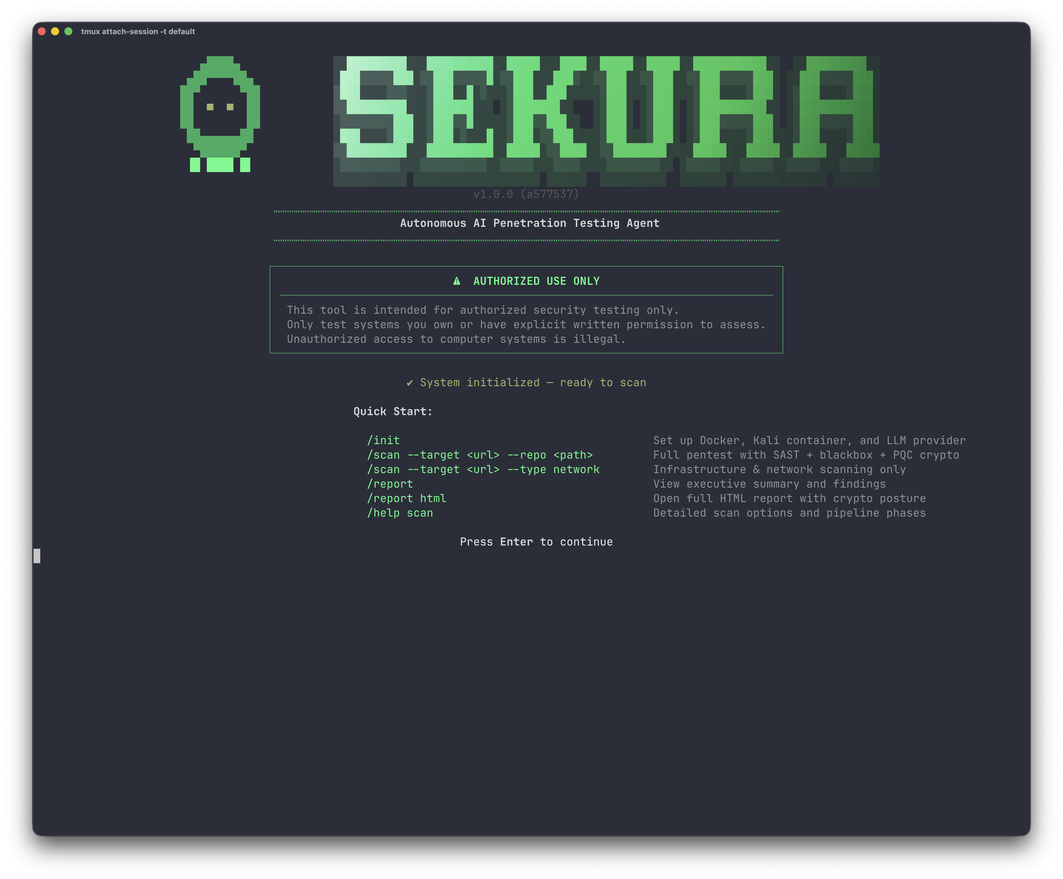 Sekura CLI — autonomous AI penetration testing in action